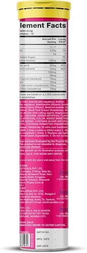 Miniatura 3 de PLIX Glowy Skin Suplemento de glutatión de 500 mg con ácido hialurónico, vitamina C, E y bayas 15 tabletas efervescentes, sabor fresa