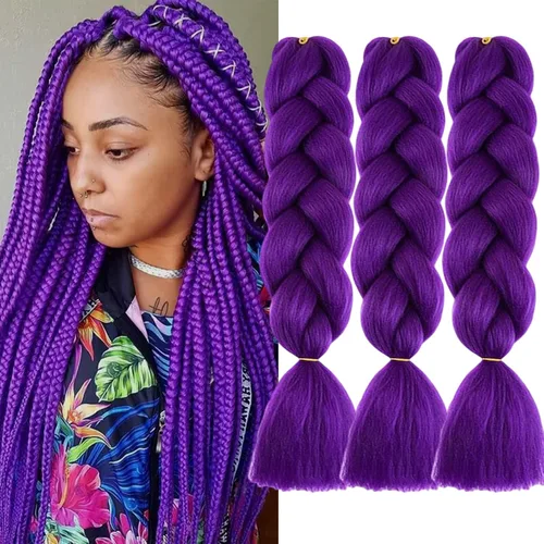 Miniatura 29 de Beige (613#) 6 paquetes de cabello trenzado de 24 pulgadas, de fibra sintética, sin picazón, extensiones de cabello para trenzar jumbo, textura