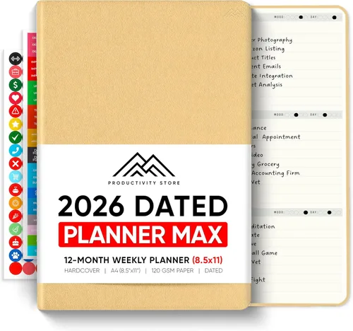 Miniatura 8 de Sin fecha, Agenda 2026, 8.5" x 11" - La Agenda de Productividad #1 para Lograr Tus Objetivos 2026 - Agenda 2026-2027 por PRODUCTIVITY STORE