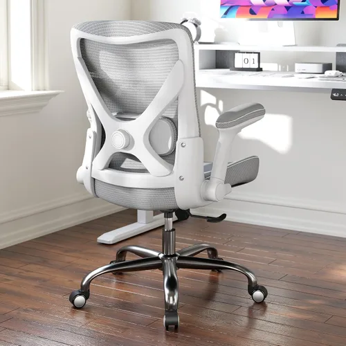 Miniatura 8 de Ergalithic Silla Ergonómica de Escritorio para Oficina y Hogar-Silla de Computadora en Forma de X de Malla de Cuero PU con Soporte Lumbar
