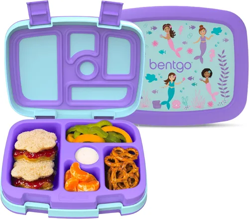 Miniatura 40 de Bentgo Kids Prints - Lonchera de 5 compartimentos estilo bento, a prueba de derrames, porciones de tamaño ideal para niños de 3 a 7 años, duradera