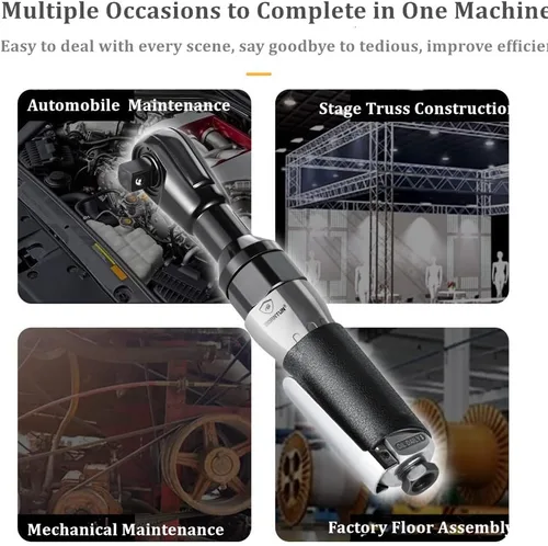 Miniatura 5 de Llave de trinquete neumática de 3/8 pulgadas Llave neumática de torque con impulsor de torque Llave inglesa de servicio pesado