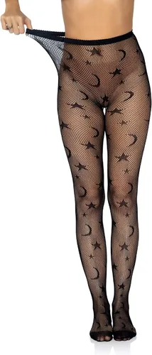 Miniatura 5 de Leg Avenue womens Dark Alternative Fishnet Tights