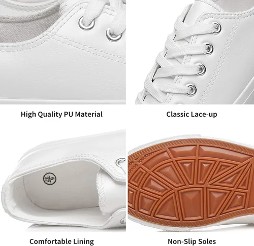 Miniatura 2 de Zapatos de lona para mujer zapatos de tenis de caña baja con cordones