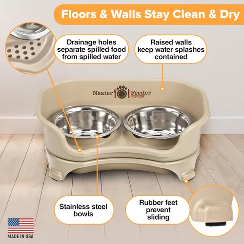 Miniatura 6 de Neater Feeder Express Tazones para Perros Elevados a Prueba de Desorden para Razas Pequeñas de Menos de 15 Libras, Fabricado en EE.UU., Soporte