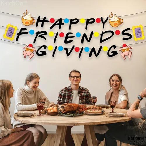 Miniatura 7 de KatchOn, Cartel de regalo de amigos felices – grande de 10 pies, sin bricolaje Decoraciones de amigos para fiestas de regalos de amigos felices