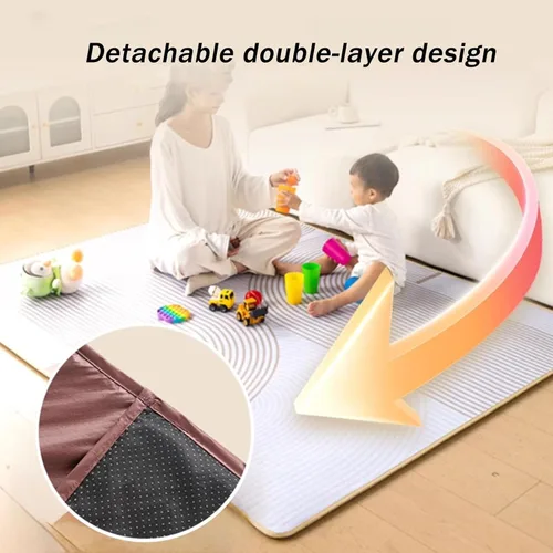 Miniatura 8 de JKGHK Leather Heated Floor Carpet, Infrared Floor Heater Mat, Portable Heated Area Rug with Adjustable Thermostat, Fast Heating Floor Heating System