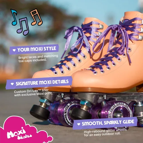 Miniatura 4 de Moxi Beach Bunny Roller Skates for Women - Colorful, Precision-Fit Skate with High-Rebound Wheels, Moisture-Wicking Lining & Padding, Roller Skates