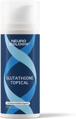 Neurobiologix Crema tópica de glutatión, L-glutatión transdérmico con vitamina E, B12, B3 y folato, L-Carnosina, aceites esenciales y antioxidantes,