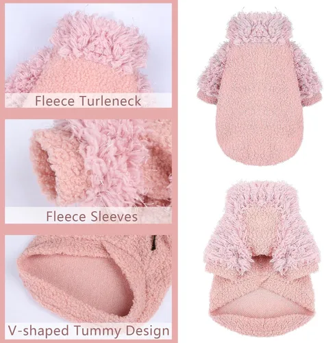 Miniatura 5 de Sudadera Chihuahua para Perros Ropa para Perros Pequeños Suéter para Perros Niña Niño Suéteres de Forro Polar Suave para Perros Pequeños y Medianos