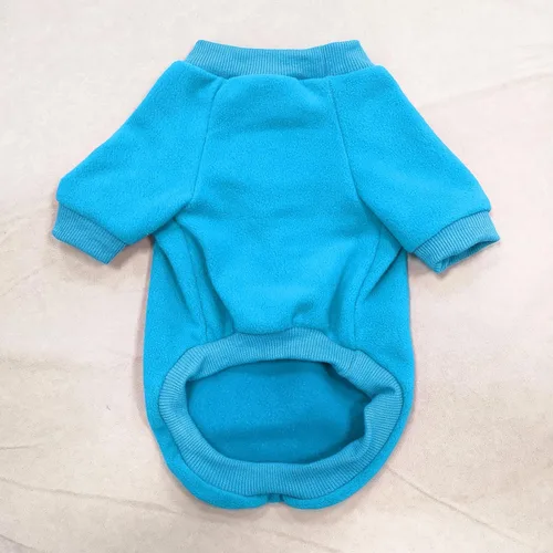 Miniatura 5 de Idepet Suéter de vellón para perros – Sudadera suave para cachorros y camisa cálida de invierno para perros y gatos pequeños (Azul, S)
