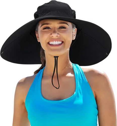 Miniatura 8 de Leotruny - Sombrero de sol de ala superancha para mujer UPF50+ impermeable para pesca, senderismo, camping