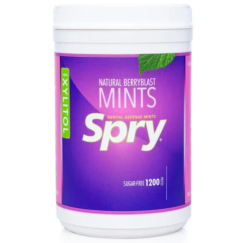 Miniatura 7 de Spry Xylitol Berry Blast - Caramelos sin azúcar, promueve la salud oral, aumenta la producción de saliva, detiene el mal aliento, sin OMG, sin