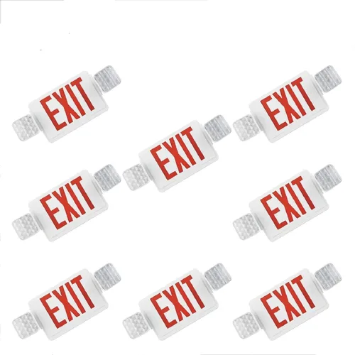 Miniatura 14 de SPECTSUN Paquete de 12 luces de emergencia de salida, luces de salida de emergencia de 120-277 V, luces de emergencia LED combinadas de salida