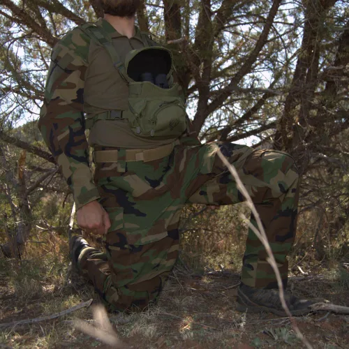Miniatura 9 de Arnés para binoculares - Arnés ligero con bolsa de telémetro, equipo silencioso de caza y funda para binoculares con sistema MOLLE, equipo de Verde