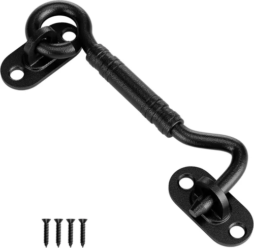 Pestillo de puerta de 4 pulgadas, herrajes para cerradura de puerta, gancho de acero inoxidable de 4 pulgadas y pestillo de puerta de ojal, cierre