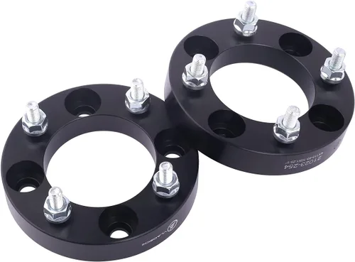 Miniatura 7 de Espaciadores de rueda ATV forjados negros de 1 pulgada con pernos de 10 x 1.25 compatibles con Yamaha Arctic-Cat 4 Lug 4/115 para 300 400 500