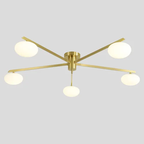 Miniatura 9 de Lámpara de araña moderna Sputnik de 3 luces con pantalla de vidrio lechoso - Lámpara de techo empotrada negra para cocina