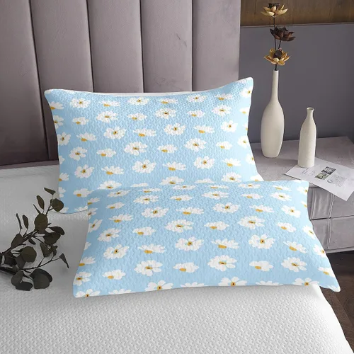 Miniatura 4 de Castle Fairy Daisy Florals Bedspread Twin Size,Cartoon Wildflowers Coverlet Set for Kids Girls Teens Adults Bedroom Decor,Retro Country