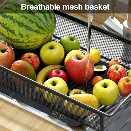 Miniatura 3 de Cesta de frutas y verduras para cocina, cesta de almacenamiento apilable de alambre de metal de 5 niveles, cesta organizadora de frutas y verduras