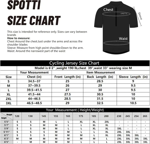 Miniatura 6 de Spotti Playera de manga corta para ciclismo de hombre con 3 bolsillos traseros, transpirable, secado rápido