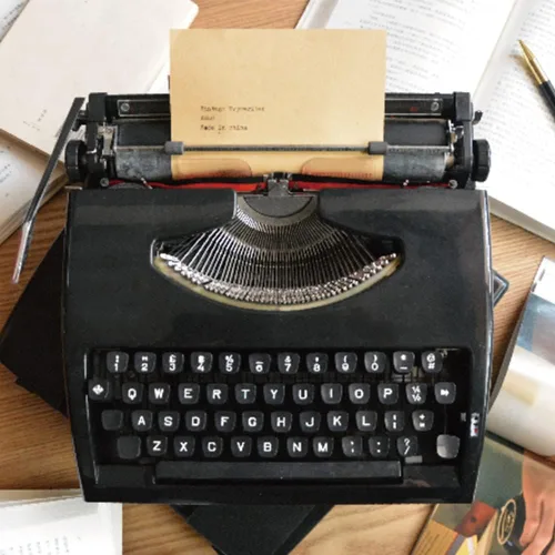 Miniatura 3 de Máquina de escribir manual portátil – Máquina de escribir vintage antigua para escritura nostálgica, ideal para uso doméstico y oficina, ligera