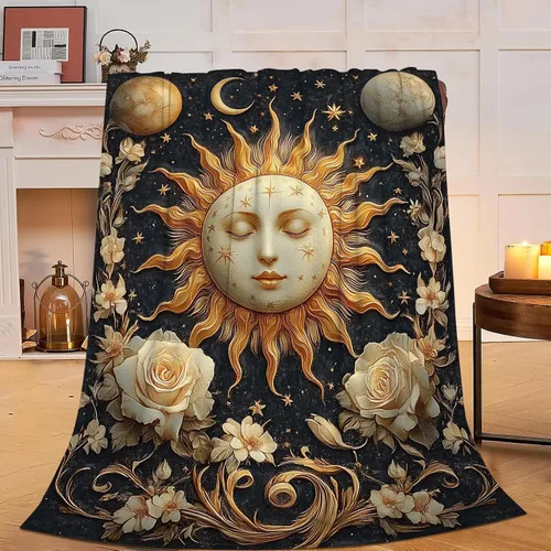 Miniatura 36 de Manta de astronauta de franela de galaxia espacial, manta de felpa acogedora decoración del universo cósmico, manta de forro polar, regalos