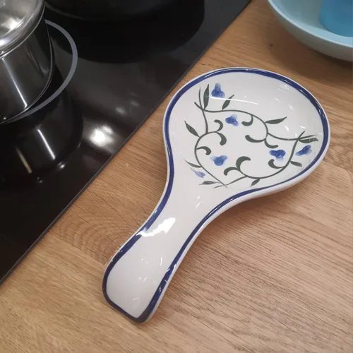 Miniatura 4 de Lindo soporte para cucharas de cerámica grande para encimera de cocina, estufa, resistente al calor, apto para lavavajillas, soporte para utensilios