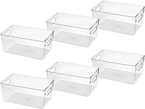 Miniatura 20 de Contenedores de almacenamiento de plástico transparente, perfectos para la organización de la cocina o la organización y almacenamiento