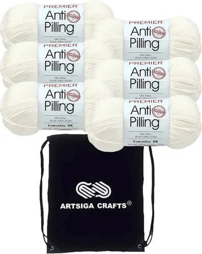 Miniatura 29 de Premier Yarns Anti-Pilling Everyday DK Solids Mist 1107-24 (6 madejas, el mismo lote de tinte) DK Light Worsted #3 Hilo acrílico antibolitas