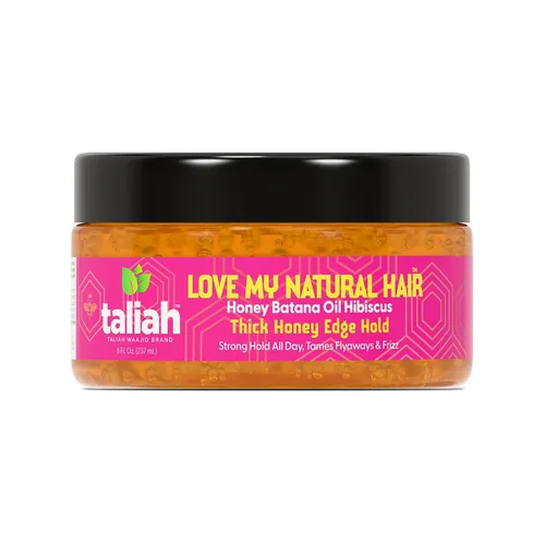 Miniatura 5 de Taliah Waajid Love My Natural Hair - Fijación gruesa de 8 onzas, control de bordes de sujeción extra con miel, no se descama, hidratante, sujeción