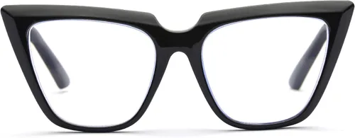 Miniatura 11 de ZUVGEES Gafas de lectura elegantes de gran tamaño con bloqueo de luz azul CatEye para mujer, marcos de anteojos grandes, lentes grandes, lectores