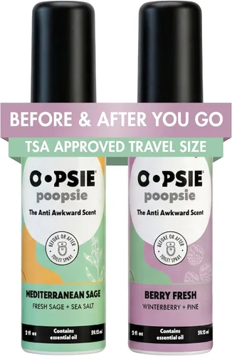 Miniatura 8 de Oopsie Poopsie Paquete de 2 – Flor cítrica y menta silvestre – Antes y después de ir espray para inodoro de 2 onzas cada uno – Set de regalo