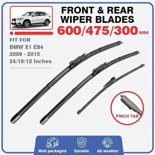 Miniatura 2 de Juego de limpiaparabrisas compatible con BMW X1 E84 limpiaparabrisas delantero y trasero, limpiaparabrisas limpiaparabrisas 2009 2010 2011 2012 2013