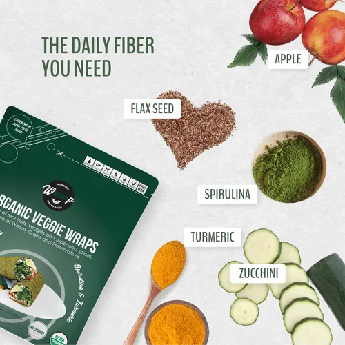 Miniatura 3 de WrawP Mini envolturas vegetales orgánicas – SPIRULINA (paquete de 4) ESTABLES EN ESTANTE, todo natural, sin gluten, paleo, vegano crudo. Perfecto