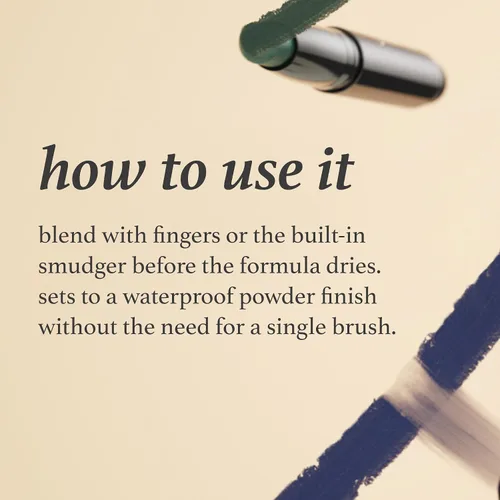 Miniatura 8 de Julep - Sombra de ojos 101 de crema a polvo, impermeable, en barra de punta doble – De larga duración, a prueba de arrugas, fácil de aplicar con 01