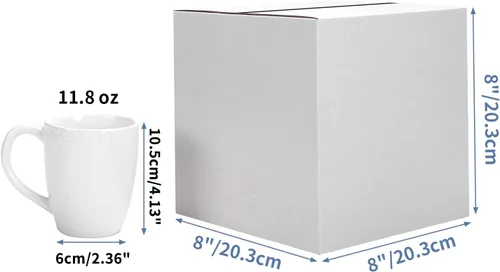 Miniatura 2 de Hoikwo Juego de 25 Cajas de Envío de 8x8x8, Caja de Cartón Corrugado Blanca para Pequeñas Empresas para Embalaje y Correo