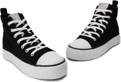 Miniatura 6 de PepStep Women's Fashion Platform High Top Sneakers, Cute Corduroy or Faux Lamb's Fur UpperMemory Foam Insole,Trendy Slim Shoe Lace