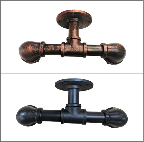 Miniatura 4 de Lámpara de pared de tubo de agua de 2 luces, estilo retro, industrial, para montaje en pared, lámpara de pared de metal Steampunk, estilo vintage