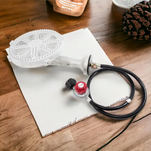Miniatura 2 de GasOne - Quemador de propano Banjo de alta presión de 10 pulgadas con cabezal de quemador resistente con regulador de 0-20 PSI y manguera