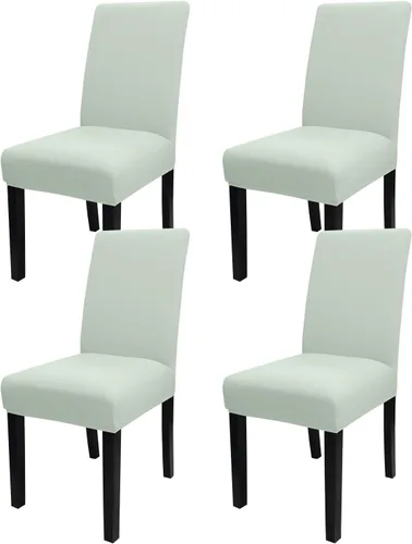 Miniatura 108 de JQinHome Juego de 8 fundas para sillas de comedor, fundas de alta elasticidad extraíbles y lavables, fundas protectoras de asiento para silla