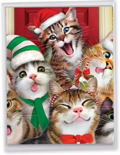 Miniatura 13 de The Best Card Company - Tarjeta de felicitación navideña jumbo divertida (8.5 x 11 pulgadas) - Tarjeta divertida de animales para niños, tarjeta