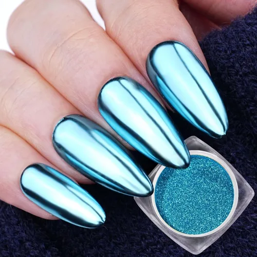 Miniatura 8 de Pretty Diva Polvo de uñas cromado dorado, polvo cromado dorado para uñas, polvo cromado para uñas, polvos cromados para esmalte de gel, polvo