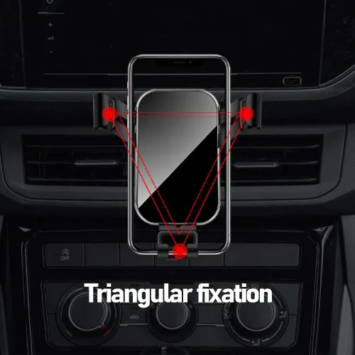 Miniatura 2 de Soporte universal para teléfono de automóvil compatible con Volkswagen VW T-Cross Tcross 2019 2020, soporte de teléfono de ventilación de aire, Negro