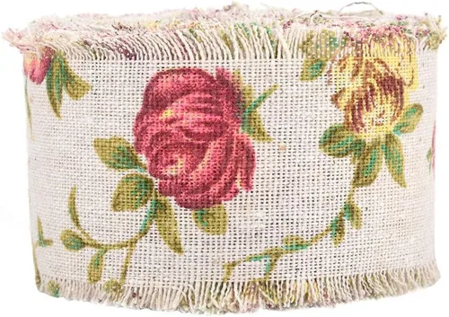 Miniatura 5 de Cinta de yute, elegante cinta de arpillera natural, para decoración de ropa para decoración del hogar