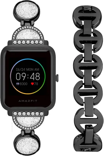 For Amazfit Bip 3 Pro/Bip 3/GTS/GTS 4/GTS 4 Mini/GTS 2e/GTS 3 Bands for Women Dressy Crystal 20MM Bling Watch Bracelet Diamond Metal Stainless Steel