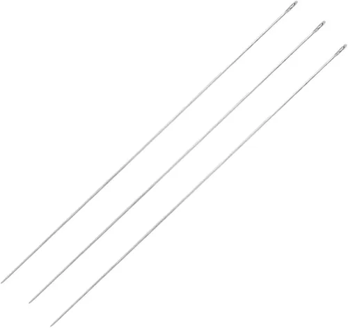 Miniatura 23 de 10 agujas Lei para fabricación de Leis, aguja de costura de ojos grandes de 4.7 pulgadas para manualidades, aguja larga de Lei para hacer flores