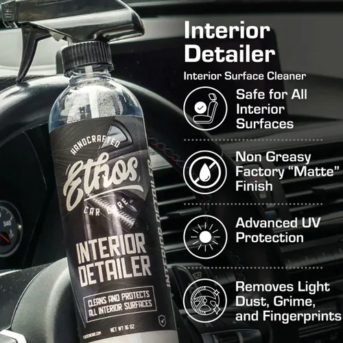 Miniatura 2 de Ethos Interior Detailer Spray - Limpiador interior de coche limpia y protege fácilmente todas las superficies interiores Acabado satinado no graso