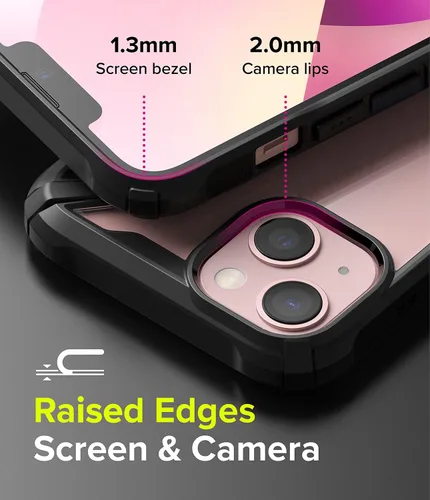 Miniatura 4 de Ringke Fusion-X - Funda compatible con iPhone 13, parte trasera dura transparente, resistente, a prueba de golpes, avanzada funda protectora
