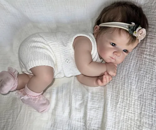 Miniatura 4 de Anano Muñeca Bebé Reborn de Cuerpo Completo de Vinilo de Silicona Suave, Bebés que Parecen Realistas como Bebé Reborn Niña, Muñecas de Bebé